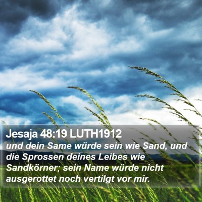 Jesaja 48:19 LUTH1912 Bible Verse Image
