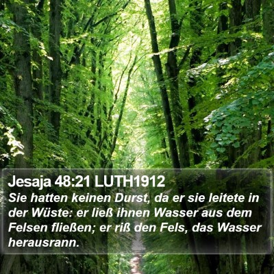 Jesaja 48:21 LUTH1912 Bible Verse Image