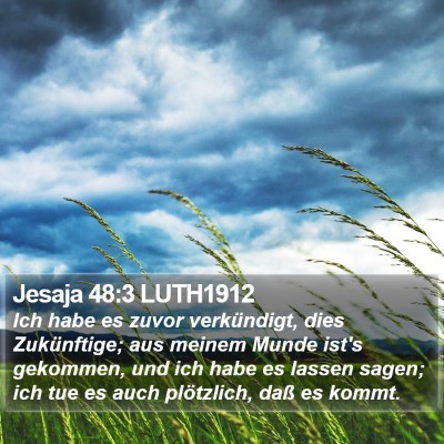 Jesaja 48:3 LUTH1912 Bible Verse Image