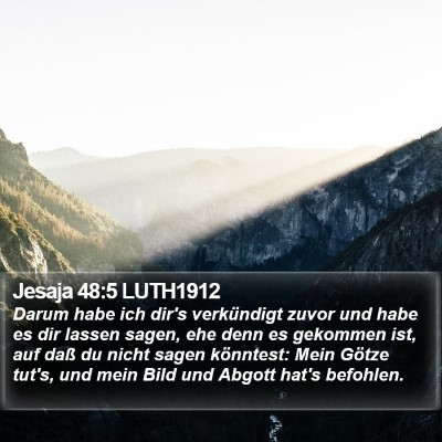 Jesaja 48:5 LUTH1912 Bible Verse Image