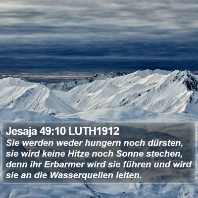 Jesaja 49:10 LUTH1912 Bible Verse Image