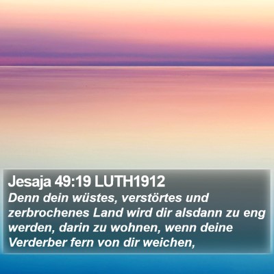 Jesaja 49:19 LUTH1912 Bible Verse Image