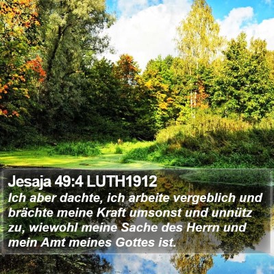 Jesaja 49:4 LUTH1912 Bible Verse Image