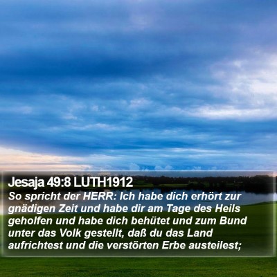 Jesaja 49:8 LUTH1912 Bible Verse Image