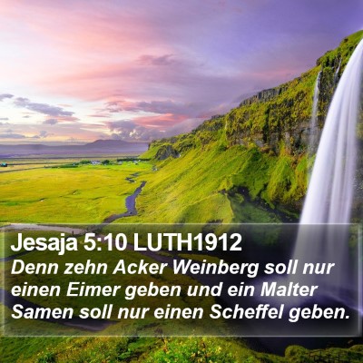 Jesaja 5:10 LUTH1912 Bible Verse Image