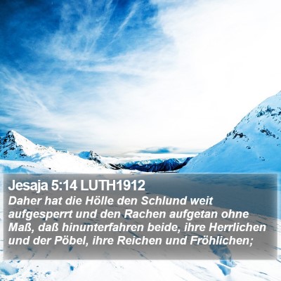 Jesaja 5:14 LUTH1912 Bible Verse Image