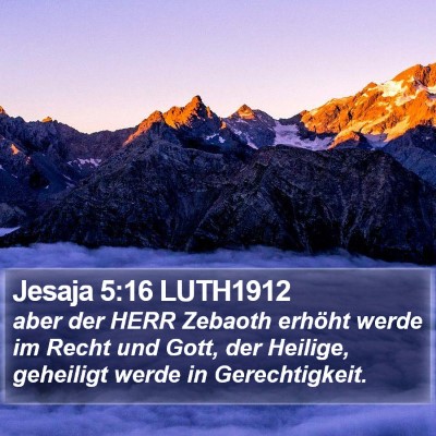 Jesaja 5:16 LUTH1912 Bible Verse Image