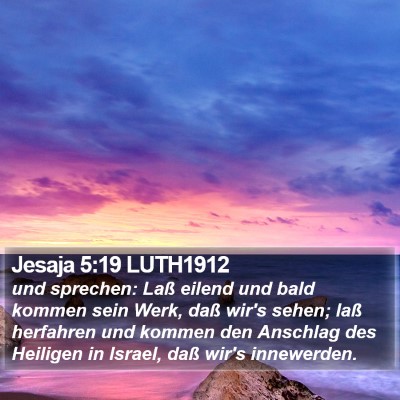 Jesaja 5:19 LUTH1912 Bible Verse Image
