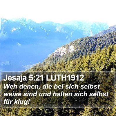 Jesaja 5:21 LUTH1912 Bible Verse Image