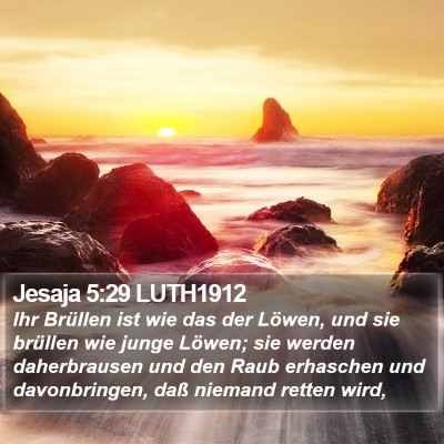 Jesaja 5:29 LUTH1912 Bible Verse Image