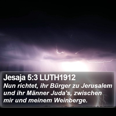 Jesaja 5:3 LUTH1912 Bible Verse Image
