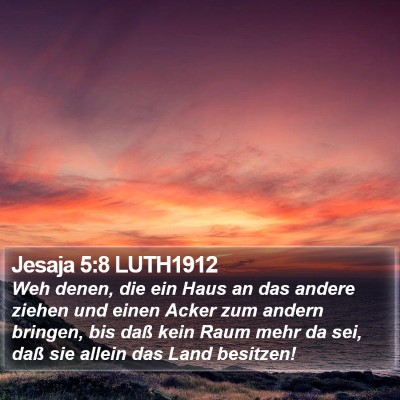 Jesaja 5:8 LUTH1912 Bible Verse Image