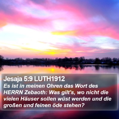 Jesaja 5:9 LUTH1912 Bible Verse Image