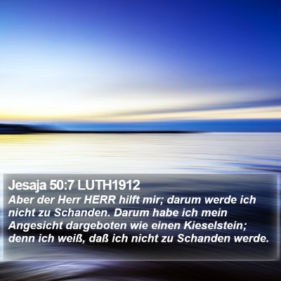Jesaja 50:7 LUTH1912 Bible Verse Image