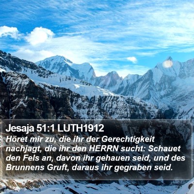 Jesaja 51:1 LUTH1912 Bible Verse Image