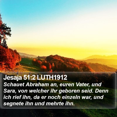 Jesaja 51:2 LUTH1912 Bible Verse Image