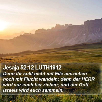 Jesaja 52:12 LUTH1912 Bible Verse Image
