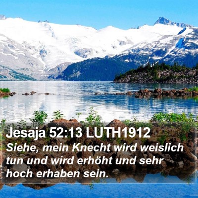 Jesaja 52:13 LUTH1912 Bible Verse Image
