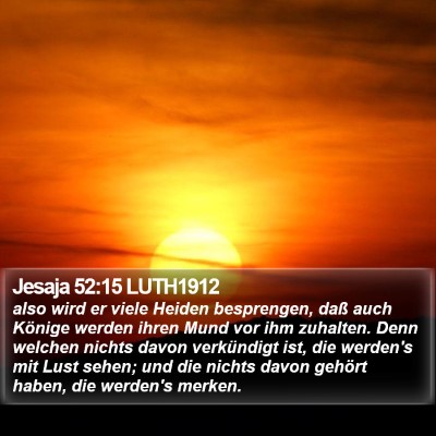 Jesaja 52:15 LUTH1912 Bible Verse Image