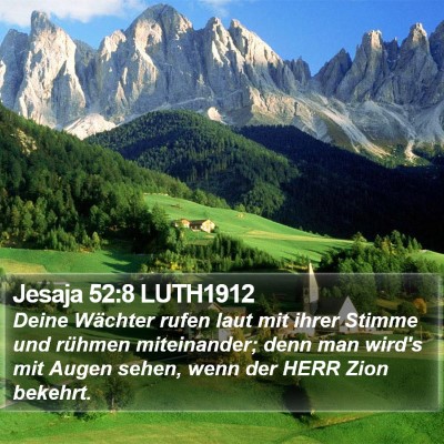 Jesaja 52:8 LUTH1912 Bible Verse Image