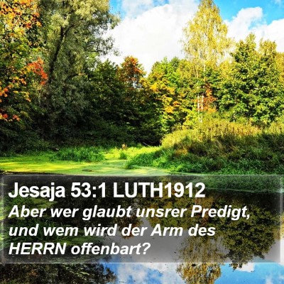 Jesaja 53:1 LUTH1912 Bible Verse Image