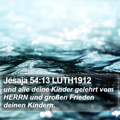 Jesaja 54:13 LUTH1912 Bible Verse Image
