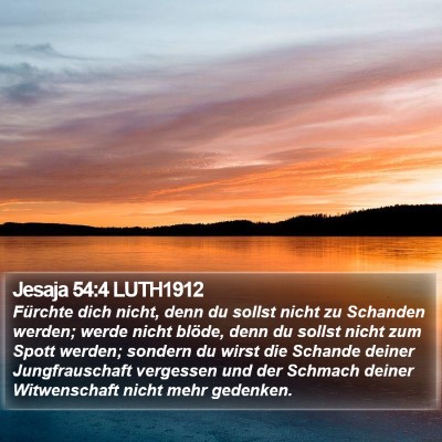 Jesaja 54:4 LUTH1912 Bible Verse Image