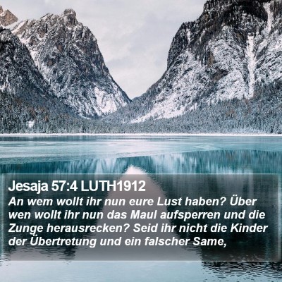 Jesaja 57:4 LUTH1912 Bible Verse Image