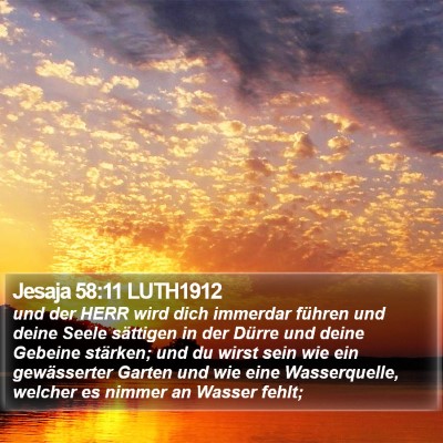 Jesaja 58:11 LUTH1912 Bible Verse Image