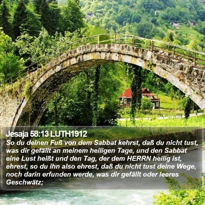 Jesaja 58:13 LUTH1912 Bible Verse Image