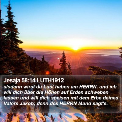 Jesaja 58:14 LUTH1912 Bible Verse Image