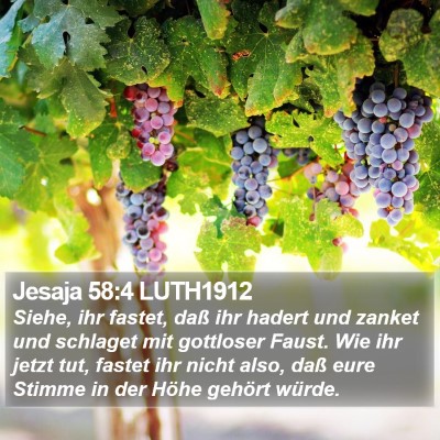 Jesaja 58:4 LUTH1912 Bible Verse Image
