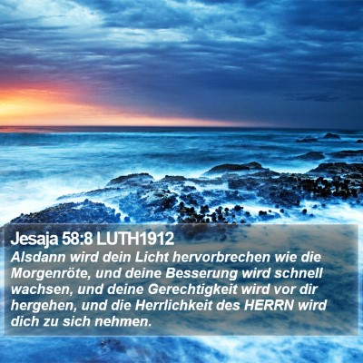 Jesaja 58:8 LUTH1912 Bible Verse Image