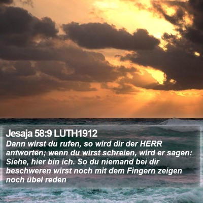 Jesaja 58:9 LUTH1912 Bible Verse Image