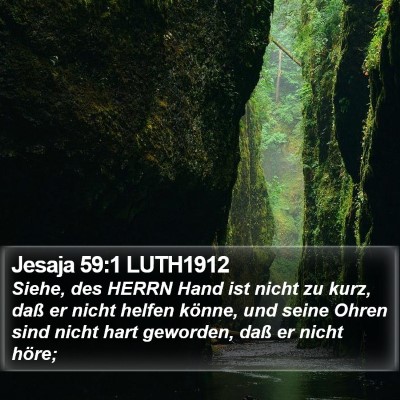 Jesaja 59:1 LUTH1912 Bible Verse Image