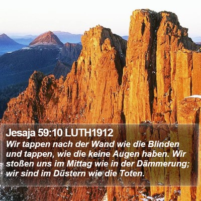 Jesaja 59:10 LUTH1912 Bible Verse Image