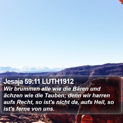 Jesaja 59:11 LUTH1912 Bible Verse Image