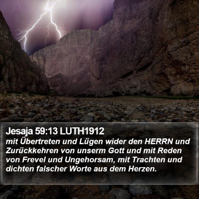 Jesaja 59:13 LUTH1912 Bible Verse Image