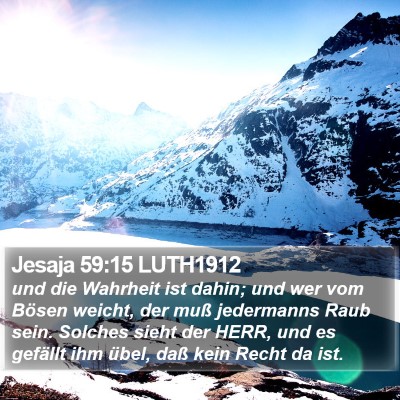 Jesaja 59:15 LUTH1912 Bible Verse Image