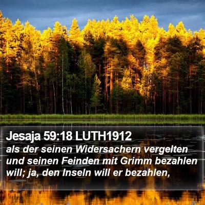 Jesaja 59:18 LUTH1912 Bible Verse Image
