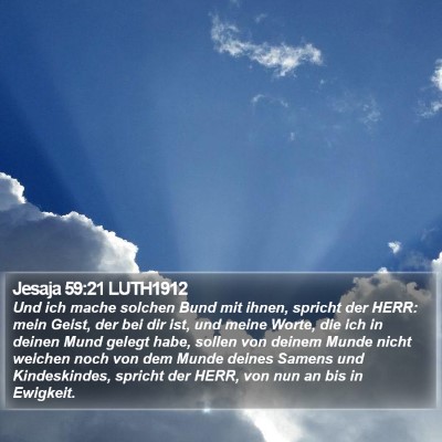 Jesaja 59:21 LUTH1912 Bible Verse Image