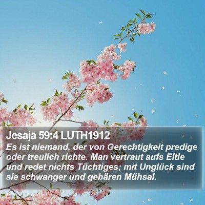 Jesaja 59:4 LUTH1912 Bible Verse Image
