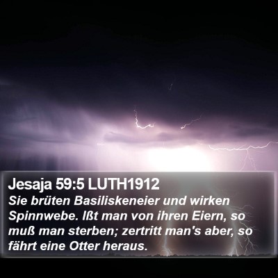 Jesaja 59:5 LUTH1912 Bible Verse Image