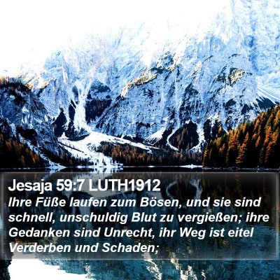 Jesaja 59:7 LUTH1912 Bible Verse Image