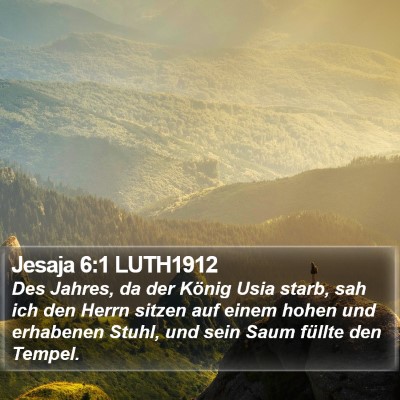 Jesaja 6:1 LUTH1912 Bible Verse Image