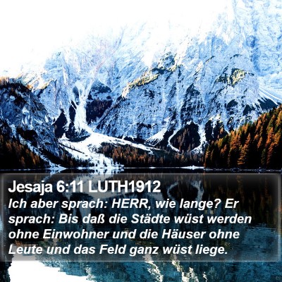 Jesaja 6:11 LUTH1912 Bible Verse Image