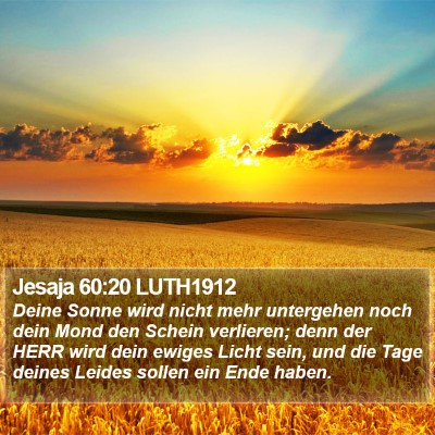 Jesaja 60:20 LUTH1912 Bible Verse Image