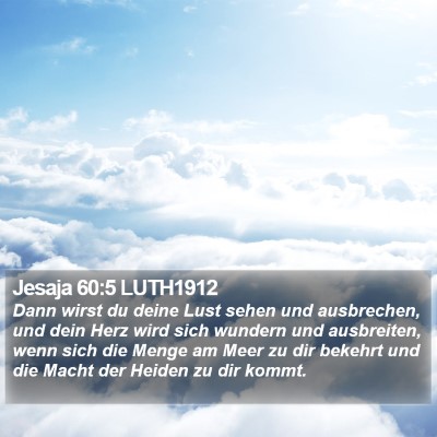 Jesaja 60:5 LUTH1912 Bible Verse Image
