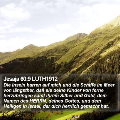 Jesaja 60:9 LUTH1912 Bible Verse Image