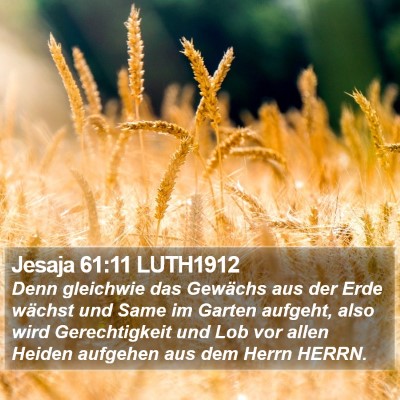 Jesaja 61:11 LUTH1912 Bible Verse Image